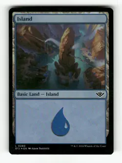 Island (0280) 280 NM Foil L MTG Magic Outlaws of Thunder Junction - Image 1