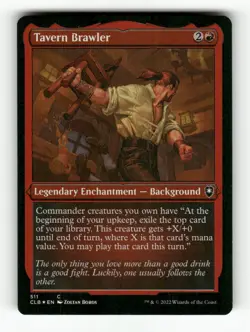 Tavern Brawler (Foil Etched) 511 NM Foil C MTG Magic Commander Legends: Battle f - Image 1