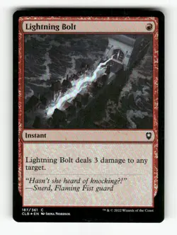 Lightning Bolt 187 NM Foil C MTG Magic Commander Legends: Battle for Baldur's Ga - Image 1