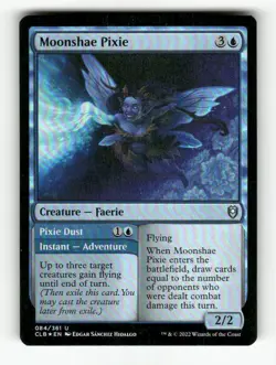 Moonshae Pixie 84 NM Foil U MTG Magic Commander Legends: Battle for Baldur's Gat - Image 1