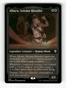 Alharu, Solemn Ritualist (Foil Etched) 548 NM Foil U MTG Magic Commander Legends - Image 1