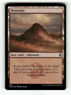 Mountain () 463 NM Foil L MTG Magic Commander Legends: Battle for Baldur's Gate - Image 1