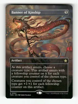 Banner of Kinship 352 NM NF R MTG Magic Foundations Variants Borderless 1999 Vin - Image 1