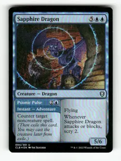Sapphire Dragon 94 NM Foil U MTG Magic Commander Legends: Battle for Baldur's Ga - Image 1