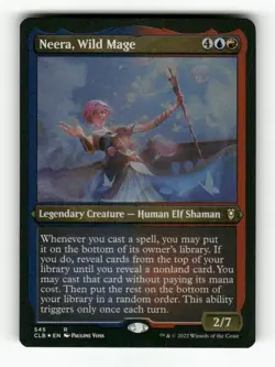 Neera, Wild Mage (Foil Etched) 545 NM Foil R MTG Magic Commander Legends: Battle - Image 1