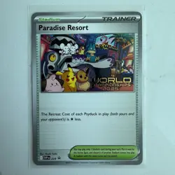 Paradise Resort 2025 World Championships ENGLISH Promo SVP 224 NM Pokemon Card - Image 1