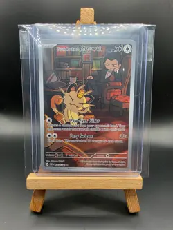 Pokemon TCG Team Rocket’s Meowth 203/182 Illustration Rare NM - Image 3