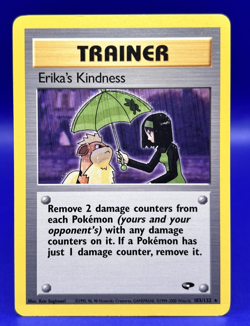 Pokemon Card Gym Challenge RARE Erika's Kindness 103/132 LP - Image 1