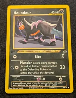 Houndour 39/75 1st Edition - Neo Discovery - Vintage Pokemon TCG - Image 1