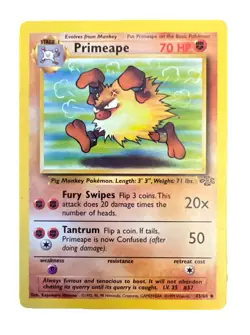Primeape NM/LP Jungle Set 43/64 Unlimited Uncommon 1999 WOTC Pokemon card - Image 1