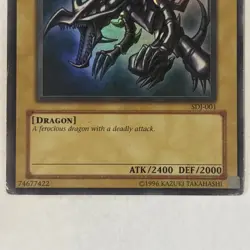 MP! Yugioh Red-Eyes Black Dragon SDJ-001 Unlimited Edition Holo Rare Yu-Gi-Oh MP - Image 3