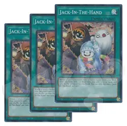 Yugioh - Jack-In-The-Hand x 3 - 1st Edition Super Rare NM - Free Holo Card - Image 1