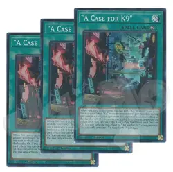 Yugioh - "A Case for K9" x 3 - 1st Edition Super Rare NM - Free Holo Card - Image 1