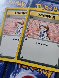 Pokemon TCG Bill Base Set Trainer Unlimited Common Card 91/102 - Image 2