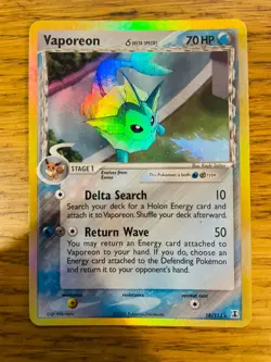 LP! Vaporeon (18/113) EX Delta Species Holo Pokemon Card! FAST P&P! - Image 1