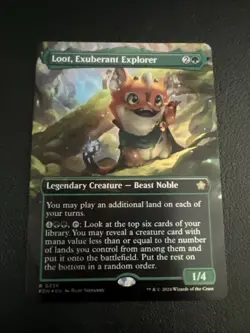 MTG Loot, Exuberant Explorer Borderless Foil Card FDN 336 Foundations - Image 1