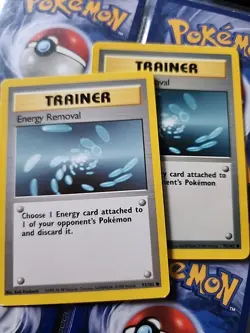 Pokemon 1999 Energy Removal Trainer Base Set, Unlimited Common Card 92/102 - Image 2