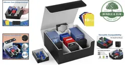 Card Deck Case Faux Leather Large Storage Box with Magnetic Closure for MTG - Image 2