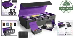 Card Deck Box Faux Leather Large Capacity 6-in-1 Storage for MTG Commander - Image 2