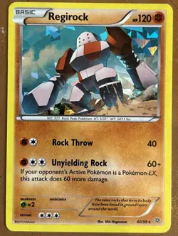 Pokemon Card Regirock Cracked Ice Holo Rare 40/98 LP - Image 1