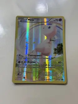 Pokemon Mew Holo Card XY110 Psychic Type Full Art TCG CCG - Image 1