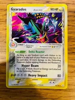 NM! Gyarados (8/110) EX Holon Phantoms Delta Species Holo Pokemon Card! - Image 1