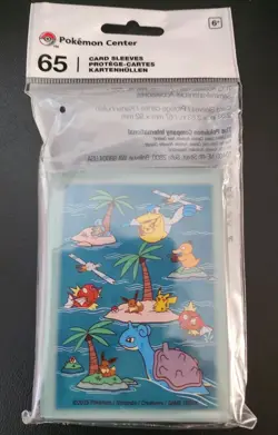 NEW - Pokemon TCG: Pokemon Sunny Sea Card Sleeves (65 Sleeves) (pokemon center) - Image 1