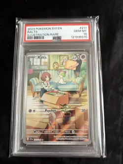 Pokemon TCG Ralts Illustration Rare Card 211/198 Scarlet & Violet - Image 1