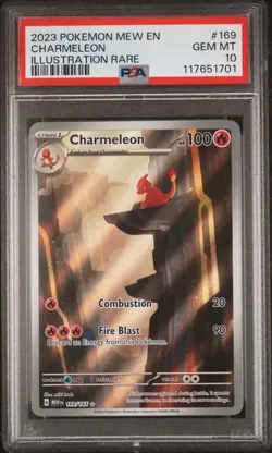 PSA 10 - GEM MINT - Chameleon Full Art Pokemon Card 169/165 Scarlet & Violet 151 - Image 1