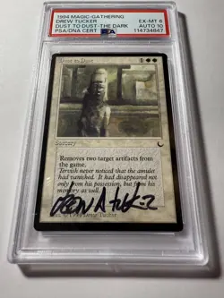 Dust to Dust The Dark 1994 Autographed PSA 6 card PSA 10 Auto - Image 1