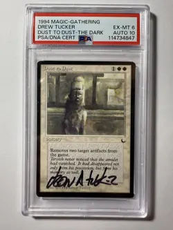 Dust to Dust The Dark 1994 Autographed PSA 6 card PSA 10 Auto - Image 2