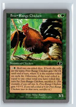 FREE-RANGE CHICKEN - MTG Magic the Gathering Card - Unglued - Common - Image 1