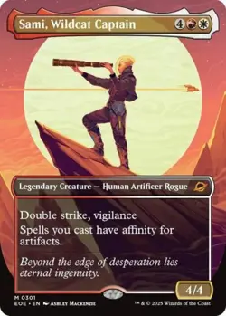 MTG English Sami, Wildcat Captain (Borderless) NM Foil Edge of Eternities - Image 1