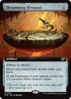 MTG English Thrumming Hivepool (Extended Art) NM Foil Edge of Eternities - Image 1