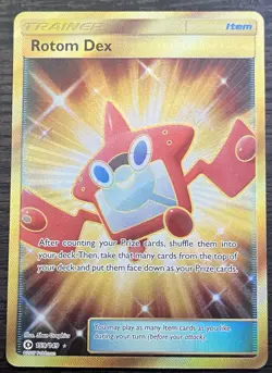 Rotom Dex (Secret) 159/149 Pokemon TCG Sun Moon Base Set Holo MINT - Image 1