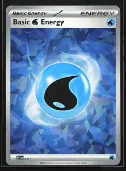 Pokemon Water Energy SVE 011 Stellar Crown Cracked Ice Holo NM - Image 1