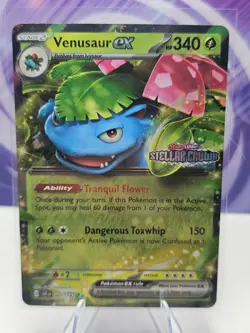 Venusaur EX 001/142 Pokemon Stellar Crown Pokemon TCG Stamped Promo - Image 1