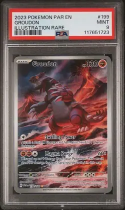 2023 Pokemon SV Paradox Rift Groudon 199/182 - PSA 9 - IR Illustration Rare - Image 1