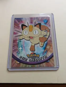 Topps Pokemon Meowth #52 1999 TV Animation Edition Non Holo Black Logo NM - Image 1