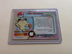 Topps Pokemon Meowth #52 1999 TV Animation Edition Non Holo Black Logo NM - Image 2