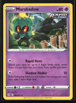 Pokemon Marshadow 080/203 Evolving Skies Cosmos Holo Rare NM - Image 1