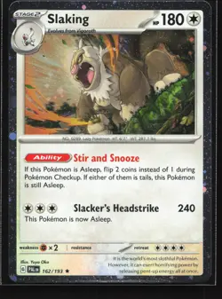 Pokemon Slaking 162/193 Paldea Evolved Cosmos Holo Rare NM - Image 1