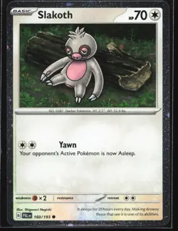 Pokemon Slakoth 160/193 Paldea Evolved Cosmos Holo NM - Image 1