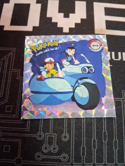 POKEMON SERIE 1 STICKER ORIGINAL 1999 PR14 PIKACHU AND ASH MINT - Image 1