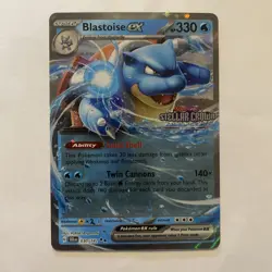 Blastoise Ex (Promo Stamped) 030/142 SV: Stellar Crown Pokemon NM EN Double Rare - Image 1