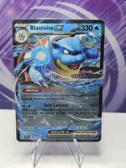 Blastoise Ex (Promo Stamped) 030/142 SV: Stellar Crown Pokemon NM EN Double Rare - Image 1