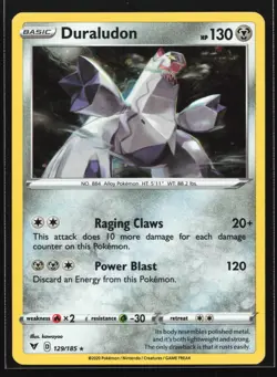 Pokemon Duraludon 129/185 Vivid Voltage Cosmos Holo Rare NM - Image 1