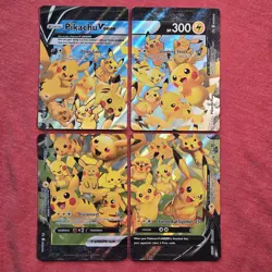 Pokemon Lot: Pikachu V Union SWSH139 SWSH140 SWSH141 SWSH142 4 Promo Set - LP/NM - Image 1