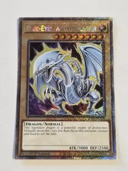 Blue-Eyes White Dragon RA04-EN108 Platinum Secret Rare Yugioh 1st Edition Mint - Image 1