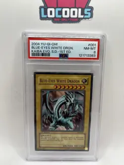 PSA 8 Blue-Eyes White Dragon SKE-001 1st Edition Holo Yugioh Kaiba Evolution - Image 1